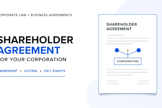 draft a comprehensive shareholder agreement for your corporation