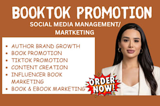 do booktok promotion, author SMM  book marketing and tiktok promotion