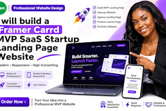 build mvp startup saas agency cta portfolio framer carrd landing page website