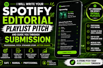 write your spotify editorial playlist pitch and guide you through submission