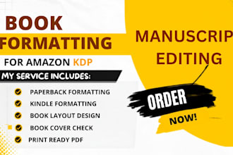 book formatting and book editing manuscript