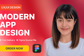 design a modern mobile app UX UI in figma