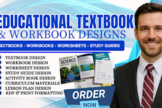 design educational textbooks, workbooks and learning materials