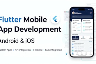 develop a flutter mobile app for android and ios