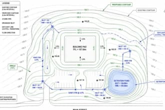 design civil 3d grading and stormwater drainage plans