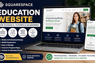 design squarespace education website for schools tutors and academies