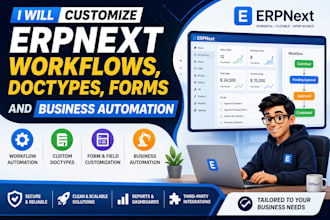 customize erpnext workflows, doctypes, forms and business automation