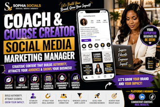be your business life coach coach course creator social media marketing manager