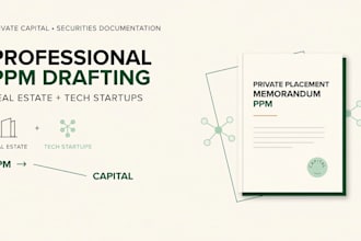 provide professional ppm drafting for real estate and tech startups