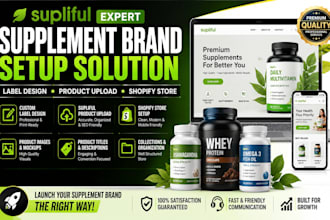 design supliful supplement label, upload supliful products, supliful shopify