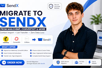 migrate to sendx from mailchimp convertkit contact import list transfer