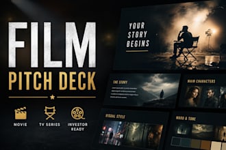 design a cinematic film pitch deck for producers and investors