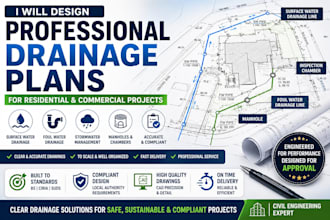 design professional drainage plans for residential and commercial projects
