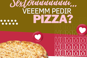 design a professional food, pizza and restaurant advertisement