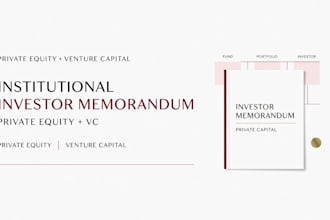 draft an institutional investor memorandum for private equity and vc