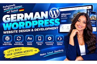 design redesign german wordpress website, german website, wordpress development