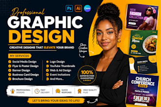design professional graphic design, social media posts, flyers, and banner