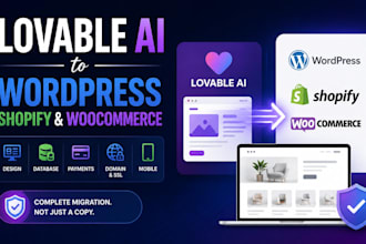 convert lovable ai website to wordpress lovable to shopify with full setup