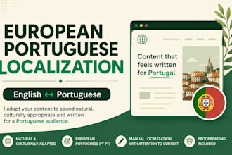 localize your website and content into european portuguese