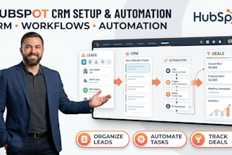 setup hubspot CRM, hubspot automation, and hubspot workflow