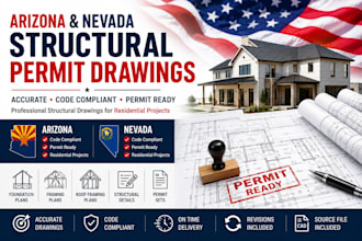 prepare arizona and nevada structural permit drawings