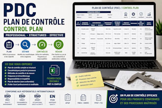 create a professional control plan pdc for your manufacturing process