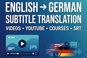 translate english videos and subtitles into german