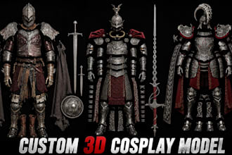3d cosplay model 3d cosplay armor 3d helmet 3d mask cosplay creation 3d weapon