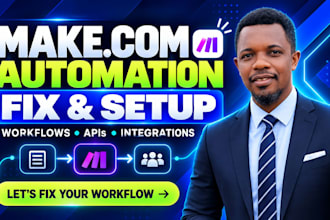 fix make com, made com, setup make com automation, make automation, make expert