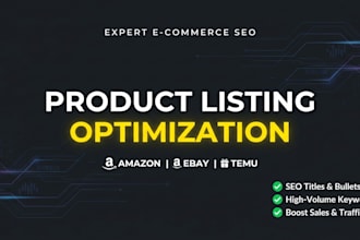 optimize your temu, ebay, and amazon product listing