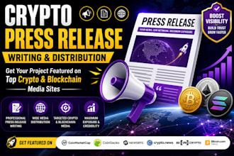 write and distribute a crypto press release to media sites and blockchain pr