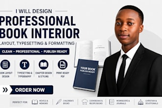 design professional book interior layout typesetting manuscript and formatting