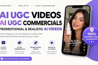 create ai ugc videos, ai ugc commercials, promotional and realistic ai videos