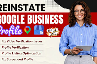 setup google my business, optimize gmb, reinstate gmb, gmb profile verification