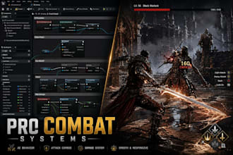 create unreal engine game mechanics combat system immersive and level design