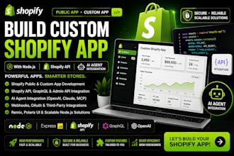 build custom shopify app with nodejs shopify API shopify ai agent integration