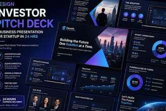 design finance presentation, investment pitch deck and corporate business deck