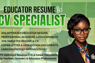 write an ats friendly teacher resume and education CV