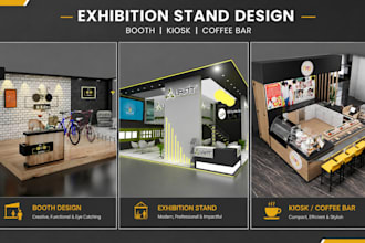design your 3d exhibition stand, stall, kiosk,trade show booth