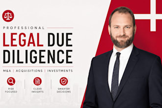 perform legal due diligence for mergers acquisitions and investments