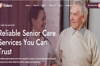 design squarespace senior living website assisted elderly care website