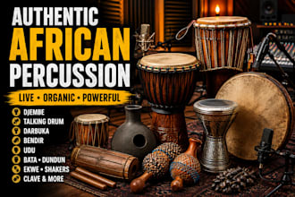 record djembe, talking drum, darbuka,bata,darkura and  more african percussion