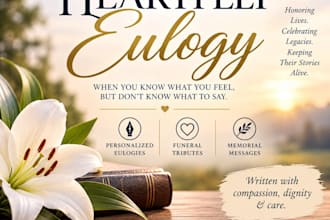 write a heartfelt funeral tribute eulogy or memorial message