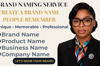 create unique memorable brand name business name company name product name