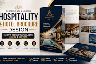 design a premium hotel, resort and hospitality brochure that attracts guest