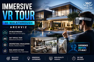 develop immersive VR walkthrough, 3d virtual tour, archiviz, real estate vr tour