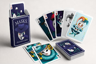 do card game design custom playing card deck poker cards uno board game card box