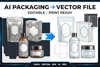 convert ai generated packaging into editable print ready vector files
