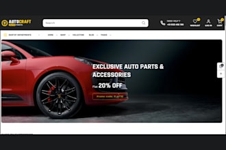 build auto part website auto repair website automobile store automobile website