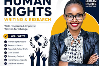 create human rights policy briefs, advocacy content and research reports